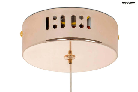 52. Závesná lampa Libra 90 In biela/zlatá
