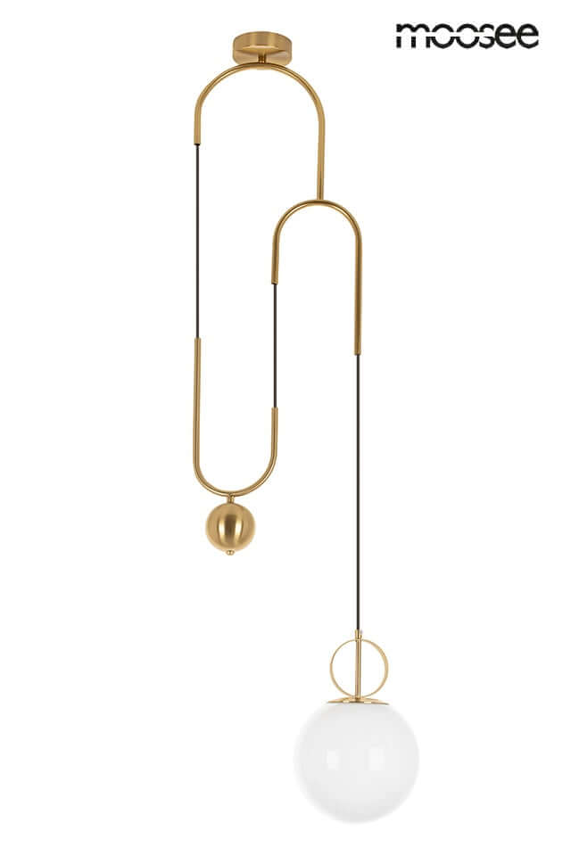 Závesná lampa Výťah zlatá