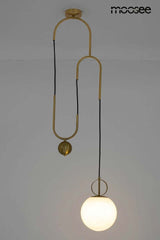 Závesná lampa Výťah zlatá