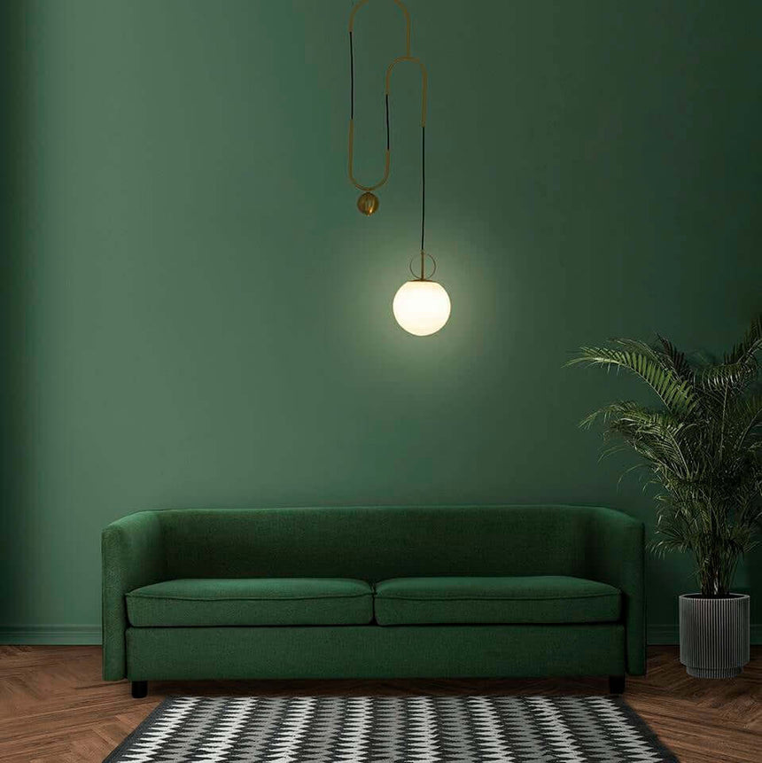 Závesná lampa Výťah zlatá