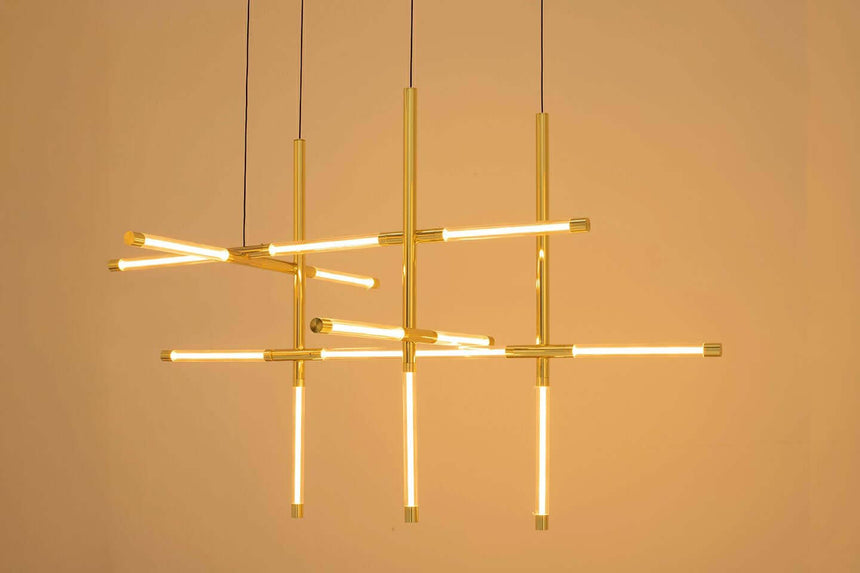 Závesná lampa Mikado S zlatá