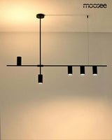 Moderná závesná lampa čierna