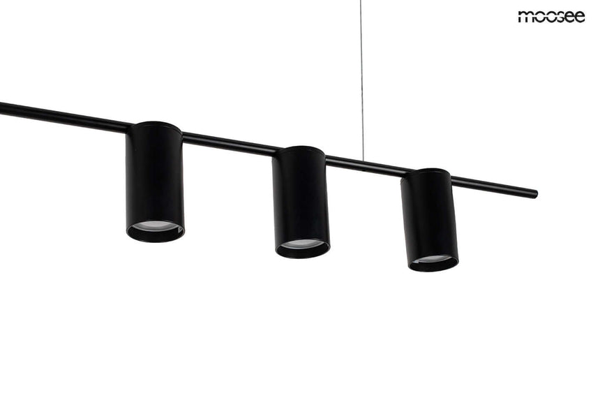 Moderná závesná lampa čierna