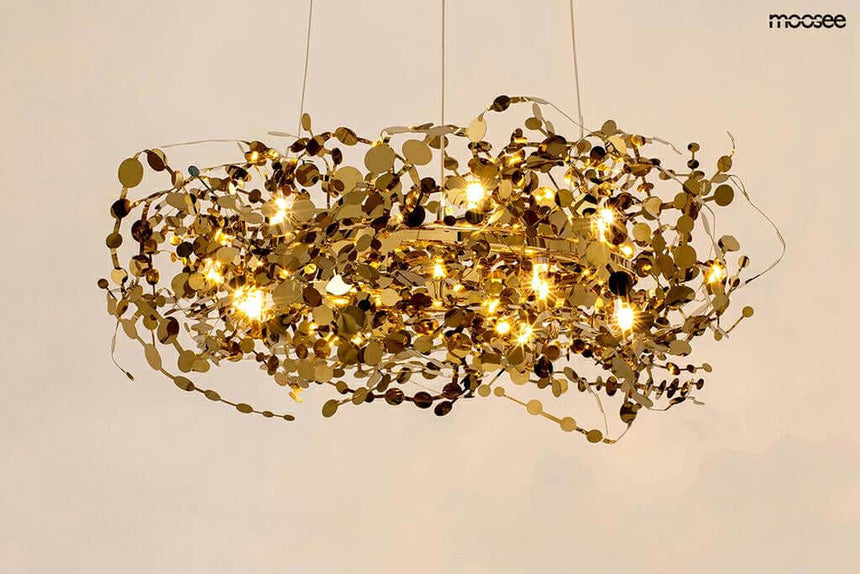 Závesná lampa Monete 60 zlatá