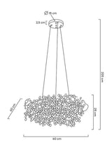 Závesná lampa Monete 60 zlatá