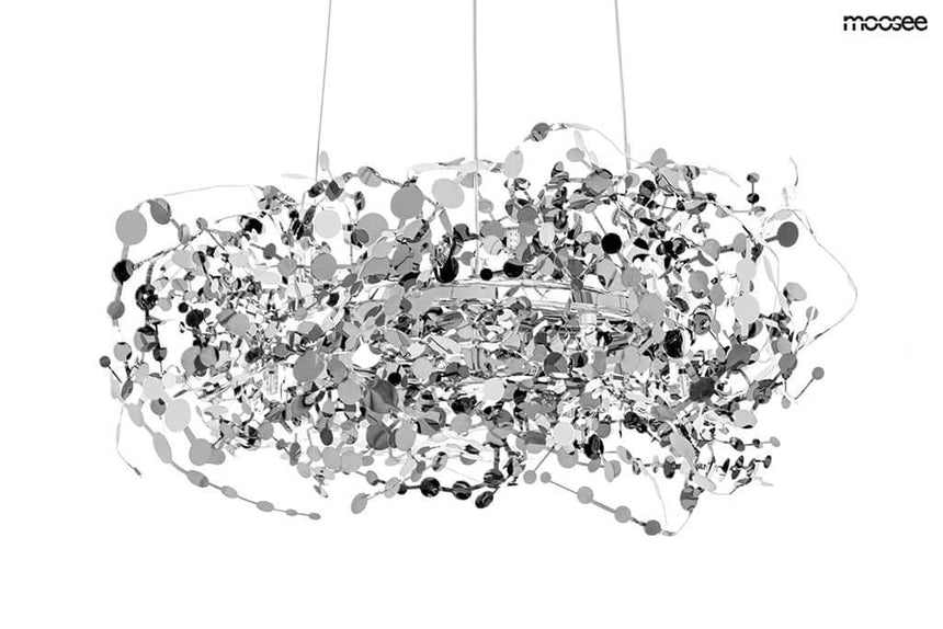 Závesná lampa Monete 60 chróm