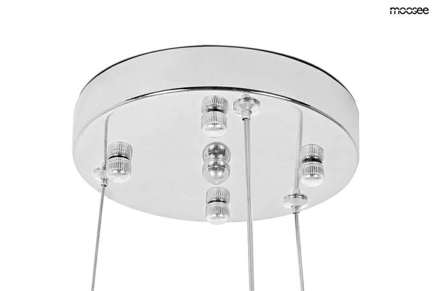 Závesná lampa Monete 60 chróm