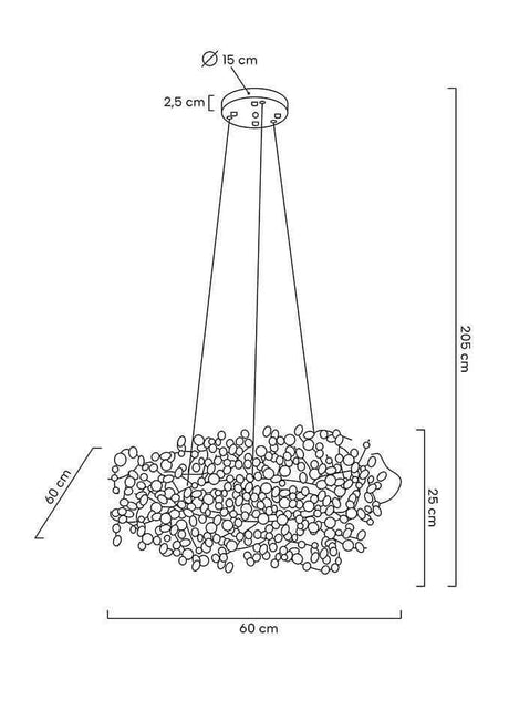 Závesná lampa Monete 60 chróm