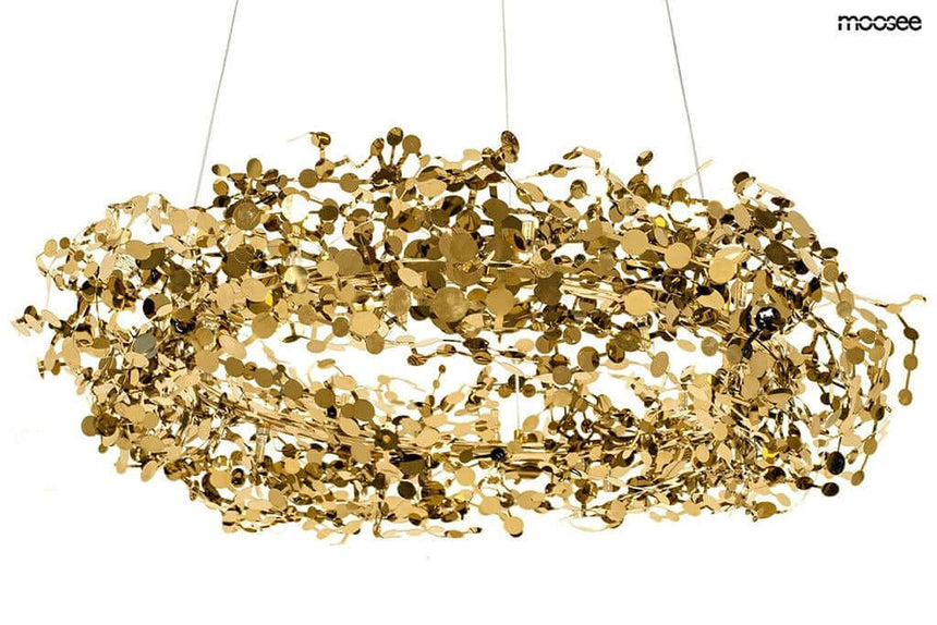 Závesná lampa Monete 80 zlatá