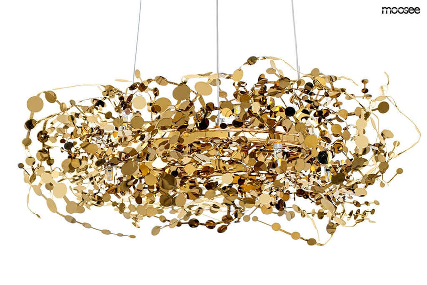 Závesná lampa Monete 80 zlatá