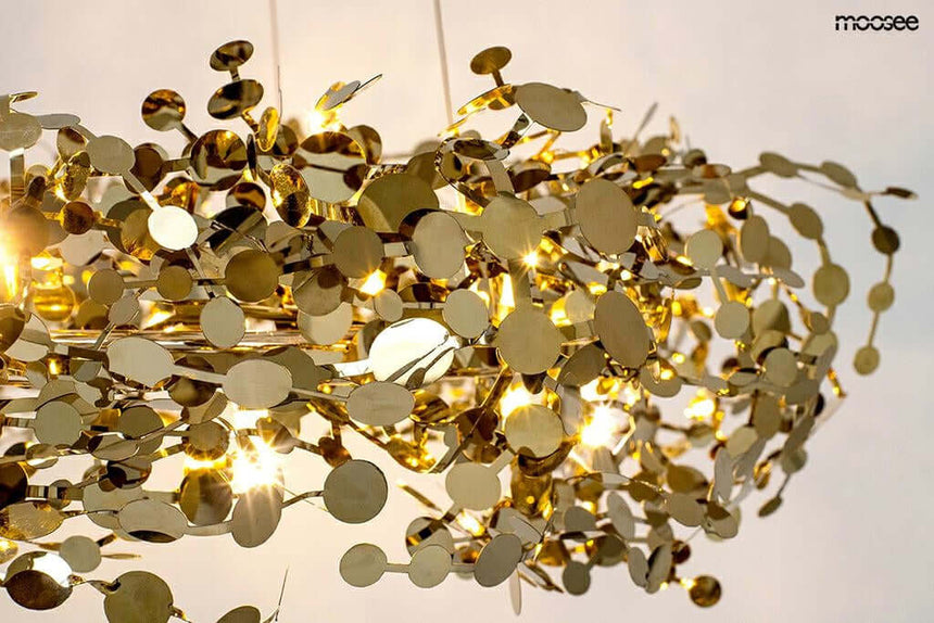 Závesná lampa Monete 80 zlatá