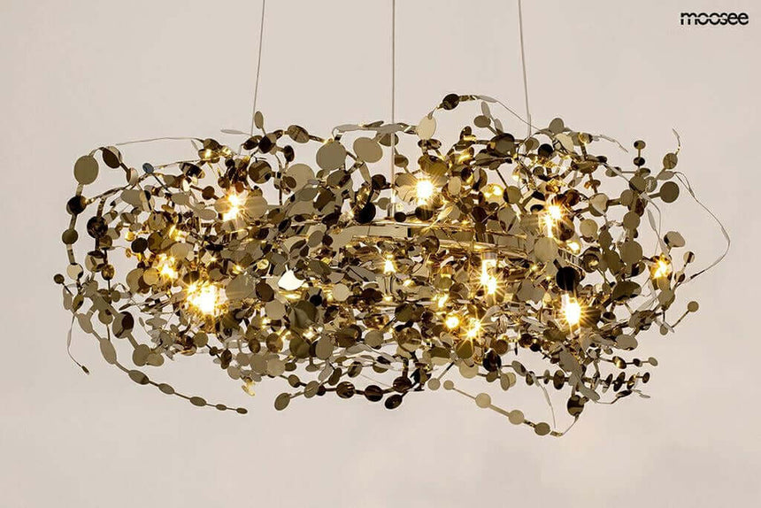 Závesná lampa Monete 80 chróm