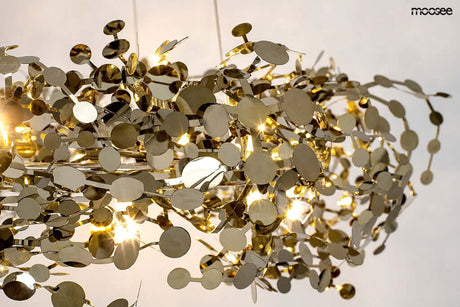 Závesná lampa Monete 80 chróm