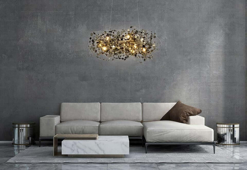 Závesná lampa Monete 80 chróm