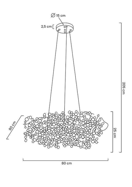 Závesná lampa Monete 80 chróm
