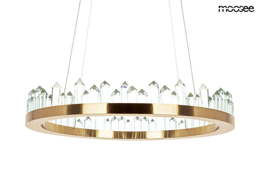 Závesná lampa Nenufar zlatá