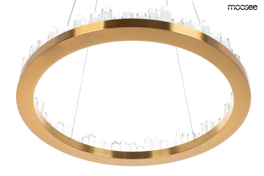 Závesná lampa Nenufar zlatá