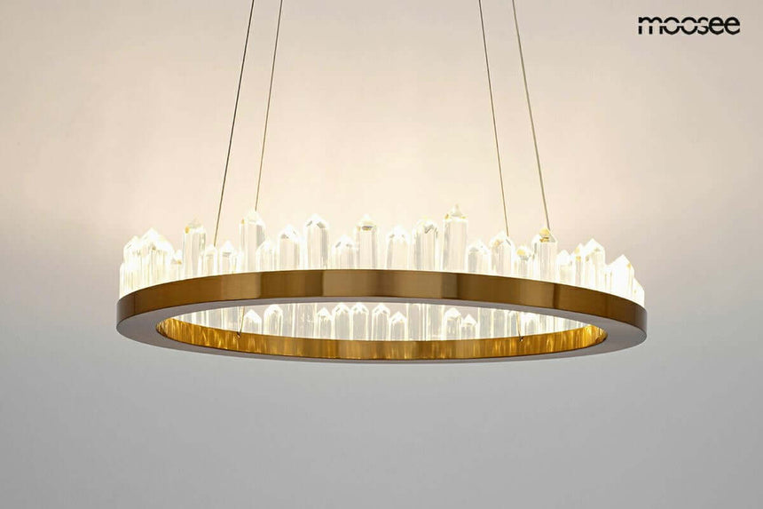 Závesná lampa Nenufar zlatá