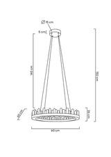 Závesná lampa Nenufar zlatá