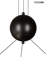 Závesná lampa Octo 3 čierna