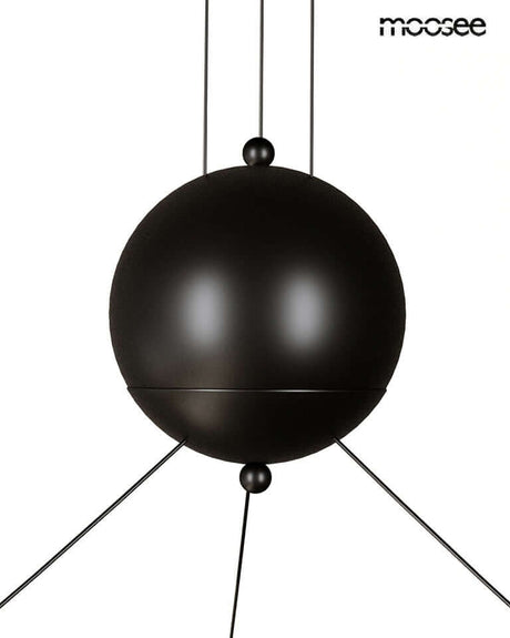 Závesná lampa Octo 3 čierna