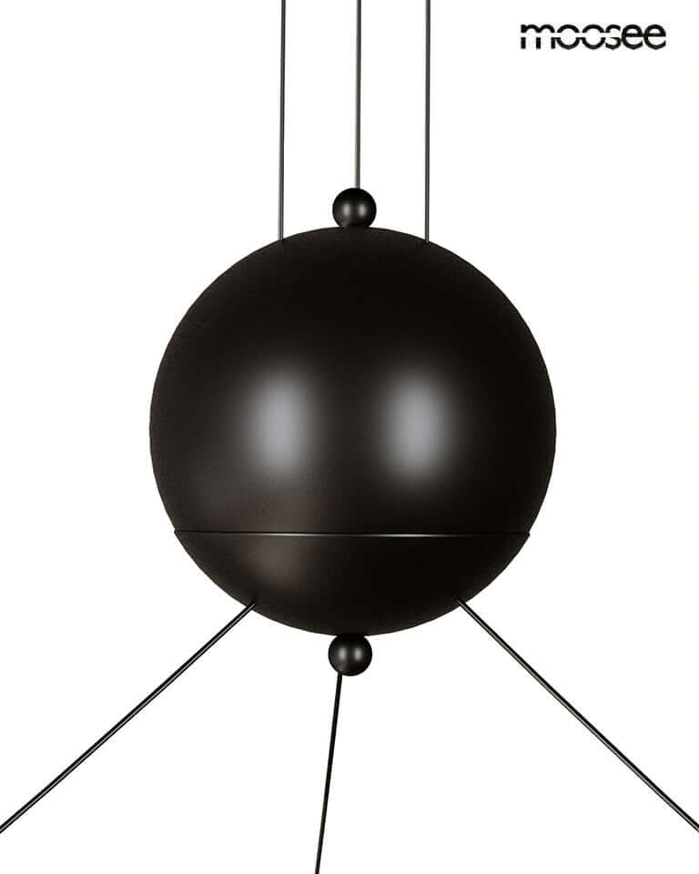 Závesná lampa Octo 3 čierna