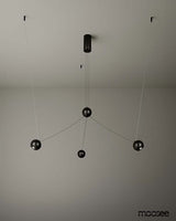 Závesná lampa Octo 3 čierna