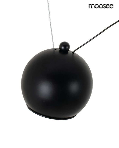 Závesná lampa Octo 5 čierna