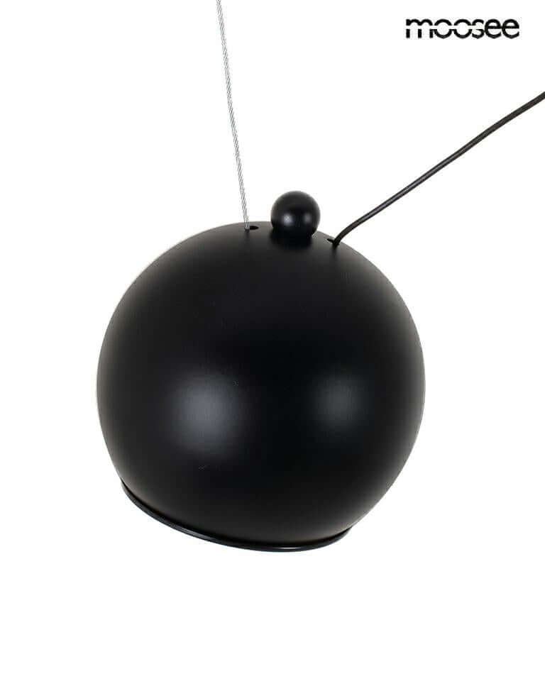 Závesná lampa Octo 5 čierna