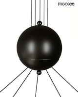 Závesná lampa Octo 5 čierna