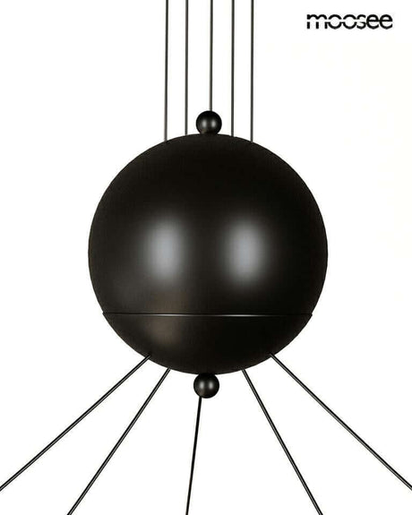 Závesná lampa Octo 5 čierna
