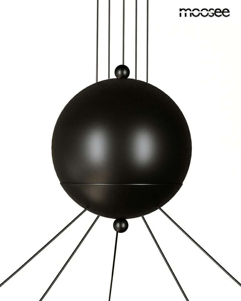 Závesná lampa Octo 5 čierna