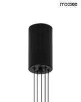 Závesná lampa Octo 5 čierna