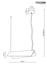 Závesná lampa Picco S – zlatá