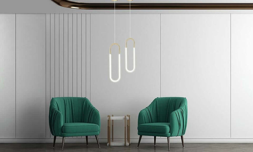 67. Závesná lampa Puzo L zlatá