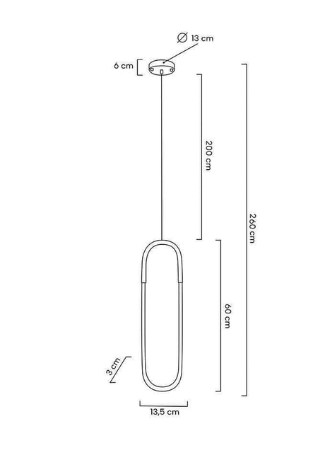 68. Závesná lampa Puzo S zlatá