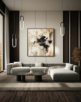 Závesná lampa Puzo S čierna