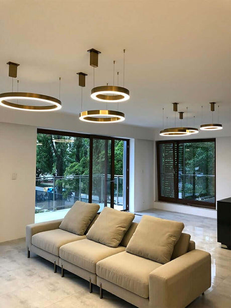 Závesná lampa Ring 60 zlatá