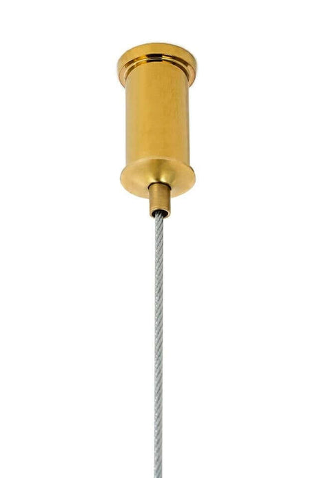 Závesná lampa Ring 80 + 80 + 80 zlatá – s jednoradovým koncovým dizajnom