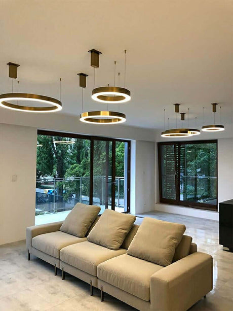 Závesná lampa Ring 80 zlatá