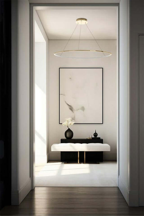 Závesná lampa Ring Slim 120 zlatá