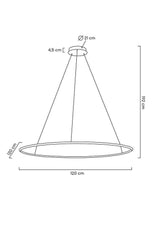 Závesná lampa Ring Slim 120 zlatá