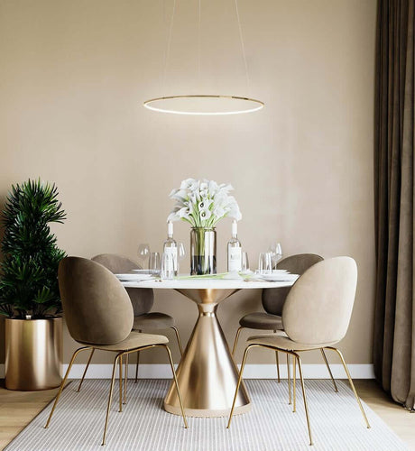 Závesná lampa Ring Slim 40 zlatá