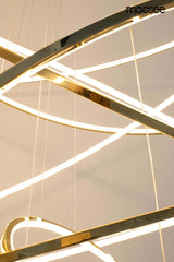 Závesná lampa Ring Slim L zlatá