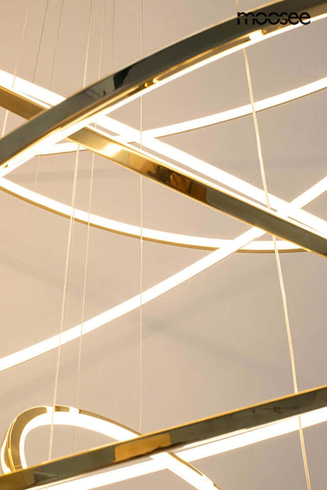 Závesná lampa Ring Slim L zlatá
