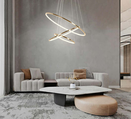 Závesná lampa Ring Slim S zlatá