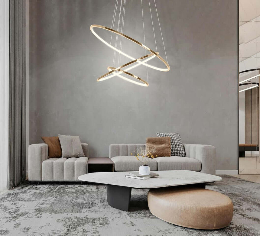 Závesná lampa Ring Slim S zlatá