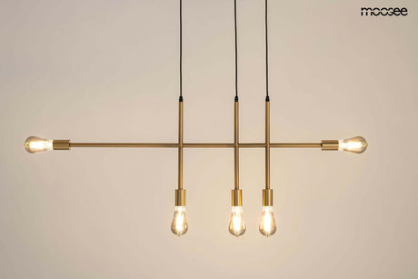 Závesná lampa Riva 5 zlatá