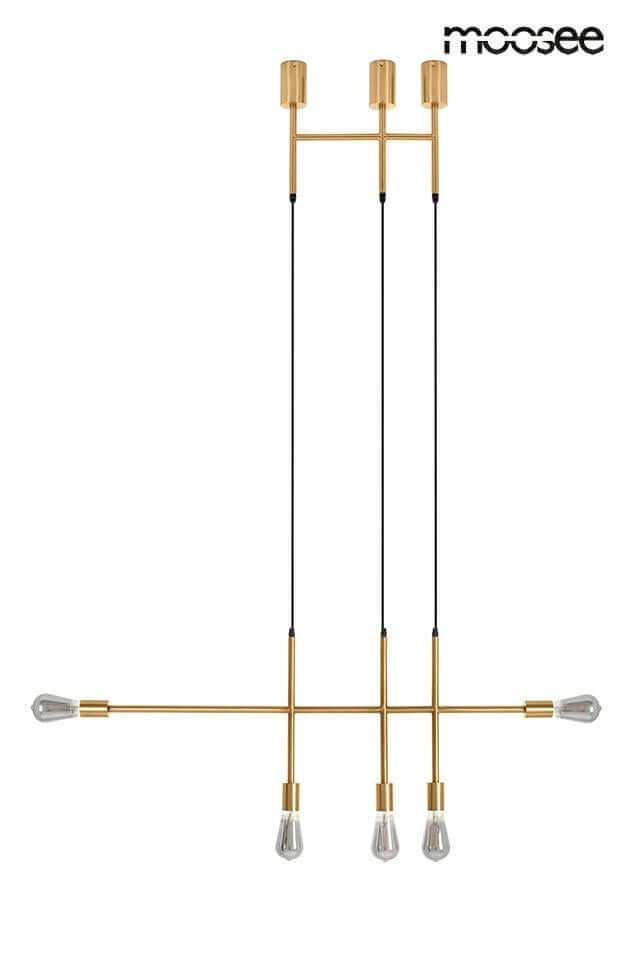 Závesná lampa Riva 5 zlatá