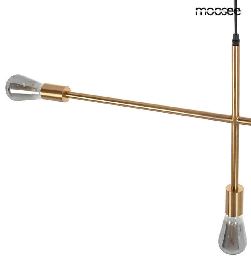 Závesná lampa Riva 5 zlatá